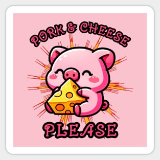 Pork and Cheese pig Sticker